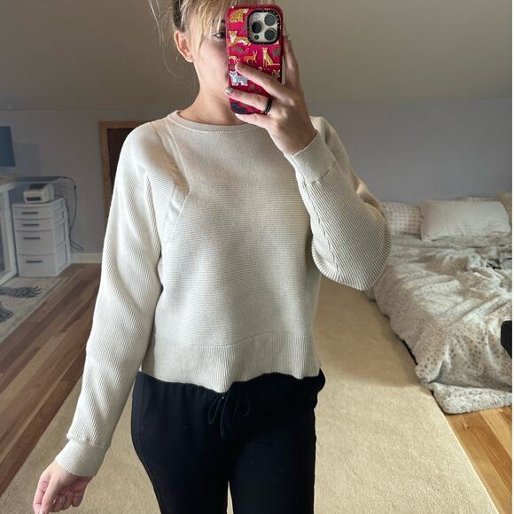 Truth: Boxy Ribbed Neutral Cream Sweater - Picture 1 of 6